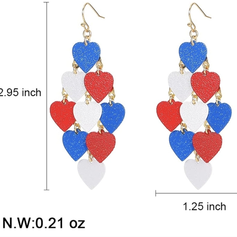 Patriotic Earrings NWT